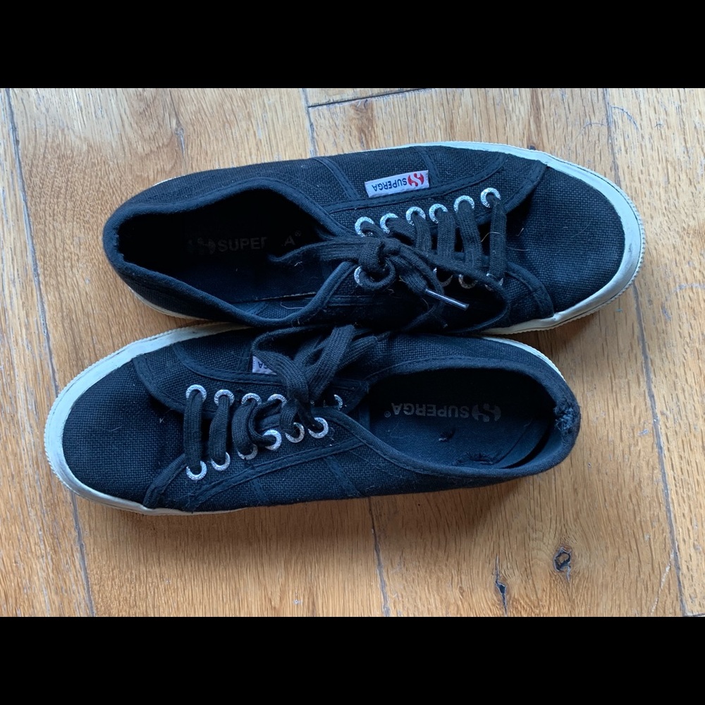 Classic black superga sneakers